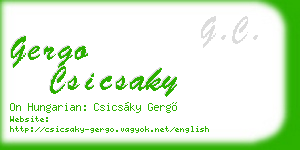 gergo csicsaky business card