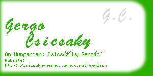 gergo csicsaky business card